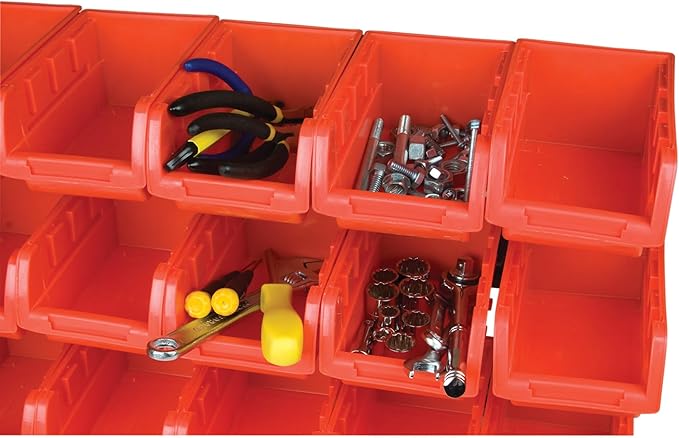 Performance Tool W5186 15-Bin 3-Tier Table Top Storage Organizer Rack.