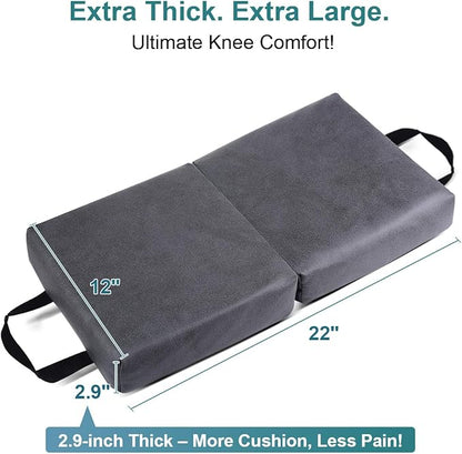 i frmmy Extra Thick Memory Foam Kneeling Cushion Pad- Garden Kneeler for Gardening, Bath Kneeler for Baby Bath, Knee Mat for Work, Extra Large 22x12 Inch, Thick 2.9 Inch (Dark Gray)