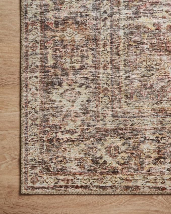 Loloi Amber Lewis Georgie Collection GER-06 Bordeaux/Antique 2'-6" x 12'-0", .19" Pile Height, Runner Rug