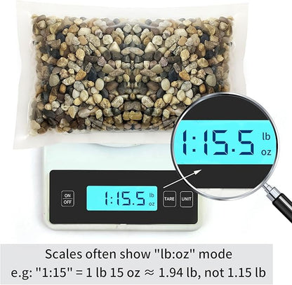 FANTIAN 2 lbs Aquarium Gravel, 1/4 inch Pea Gravel for Fish Tank, Decorative Pebbles River Rocks for Plants Succulent Vase Indoor Water Fountains and Outdoor Landscaping