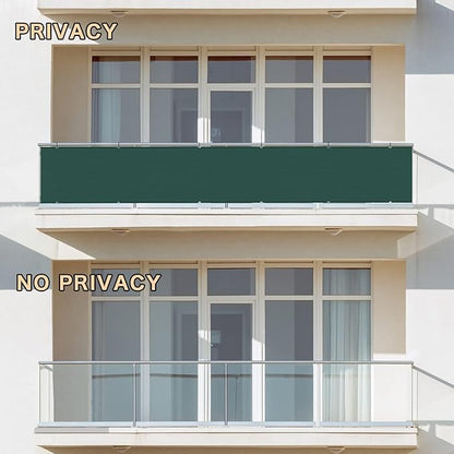 SUNLAX Custom Size 3'x17' Dark Green Fence Covering Privacy Screen Windscreen with Bindings & Grommets, Heavy Duty for Commercial and Residential, 90% Blockage, Cable Zip Ties Included -Available