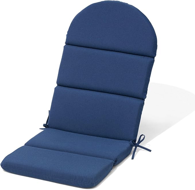 Crestlive 50x19.6 Inch Adirondack Chair Cushion, Waterproof, Fade Resistant, High Back Outdoor Rocking Chair Cushion for Patio, Navy