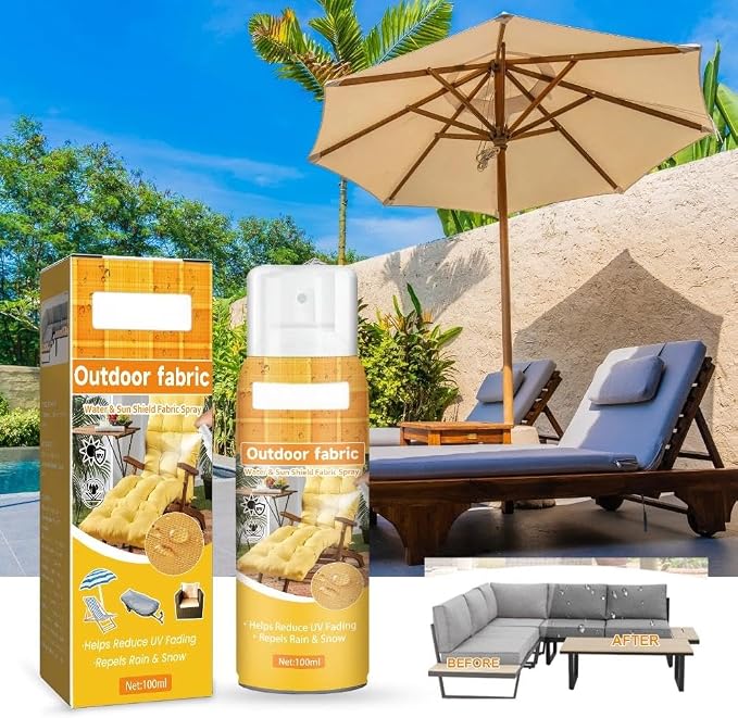 Water & Sun Shield Outdoor Fabric Spray - Cooling UV Protection, Waterproof & Fade-Resistant Spray for Patio Furniture, Awnings, Tents (Refreshing, Quick-Dry) (1)