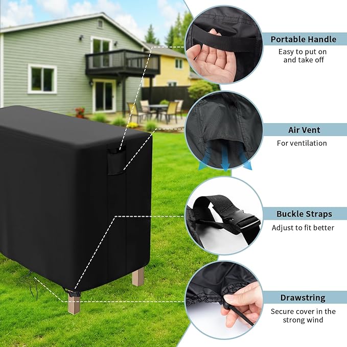 Outdoor Raised Garden Bed Cover for Winter (Only Cover), Waterproof Raised Planter Boxes Stand Covers - 74 x 31 x 28 inch