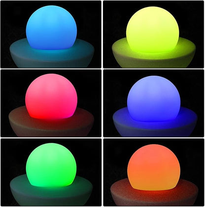 LED Mood Ball Light, Rechargeable LED Bedside Table Lamp,Night Light with 16 Color Change and 4 Flash Modes,Suits for Outdoor Indoor Decoration (12CM/4.7 inch Ball)