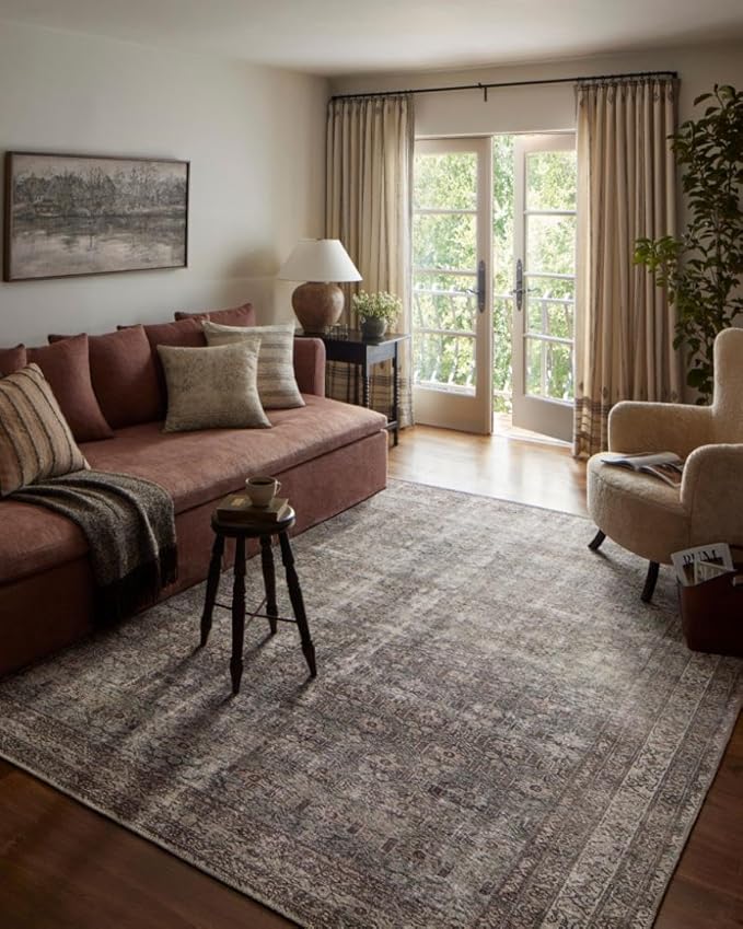 Loloi Amber Lewis Georgie Collection GER-10 Moss/Bark 3'-0" x 10'-0", .19" Pile Height, Runner Rug