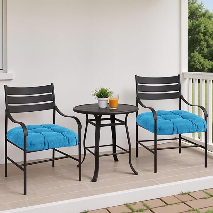 MTMR Water-Repellent Outdoor Chair Cushions Set of 2, 19”X19” Patio Chair Cushions with High Elasticity PP Cotton, Thick Tufted Outdoor Patio Furniture Cushions, Seat Cushions for Outdoor Furniture