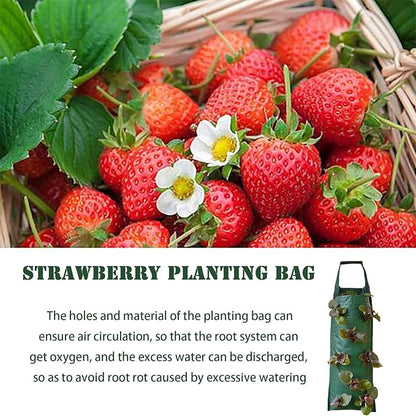 2024 Hanging Strawberry and Tomato Planter Bags - Upside-Down Patio Garden Grow Bags With Handle for Outdoor Flower Planting (5)