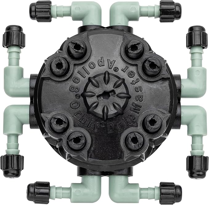 15-Pack Orbit 8-Port Manifold with Adjustable Flow for Irrigation