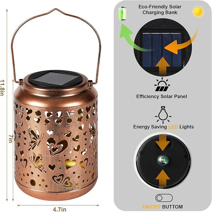 Solar Lanterns Outdoor, Love Mom Lantern Garden Decor Waterproof Decor Light Hanging Solar Lights Yard Decor, Christmas Gifts, Gifts for Women, Gifts for Mom, Gifts for Grandma