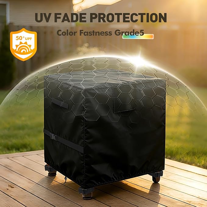 Outdoor Grill Cart Prep Table Cover 600D for 30-inch Keter Unity Portable Outdoor 40 Gal Table with Storage Cabinet, Waterproof UV Resistant Outside bbq Bar Cart Cooking Station Cover, 30" x 24" x 32"