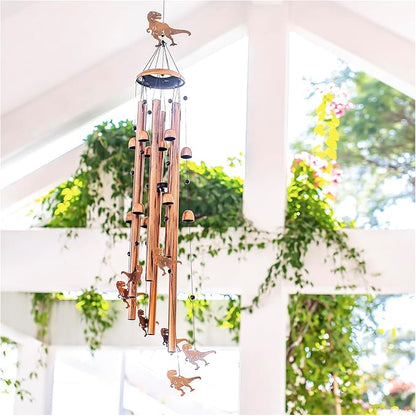 Extra Large 55 Inch Dinosaur Wind Chimes for Outside,Dinosaur Gifts for Adults Men Women/Memorial Gifts/Birthday Gift Metal windchimes Outdoors/Indoors,Garden Decor,Patio,Home,Porch,Yard Decoration