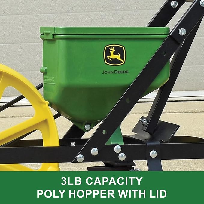 John Deere 3lb Garden Seeder with 7 Seed Plates, Sweet Corn Planter for use in Prepared Soil