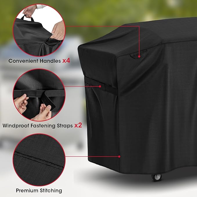 Unicook Griddle Cover for Blackstone 28 Inch ProSeries Grill, Outdoor 60 Inch Flat Top Gas BBQ Grill Cover，Unique UV Resistant Waterproof Vinyl with Polyester Lining, All Weather Protection