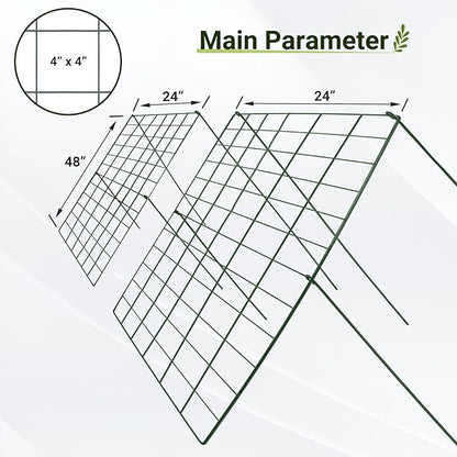 Cucumber Trellis for Garden - 4 Pack, 48" L x 24" W Garden Trellis for Climbing Plants Outdoor with Support Structures, A Frame Trellis for Climbing Vegetables Peas, Vine, Bean