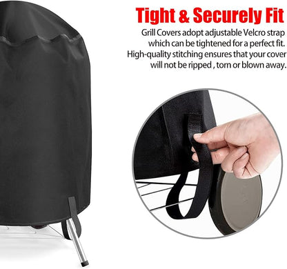 Grill Cover, 22 inch BBQ Gas Grill Cover Waterproof Weather Resistant, UV and Fade Resistant, UV Resistant Materia for Weber Char-Broil Nexgrill Grills and More