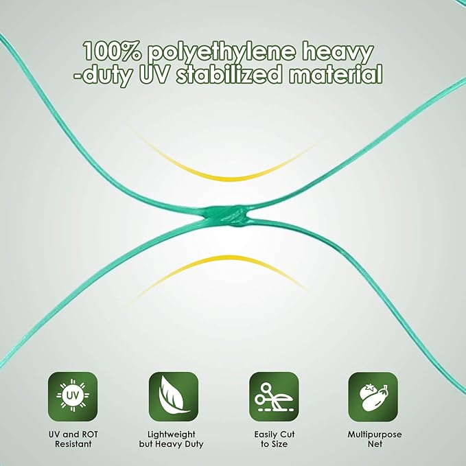 13X65Ft Bird Netting for Garden Protect Vegetable Plants and Fruit Trees,Plastic Trellis Netting for Birds, Deer,Squirrels and Other Animals