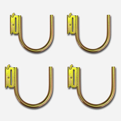 4 Pack 4" E Track J Hooks Heavy Duty Galvanized Steel E-Track Tie Down Accessories for Box Truck, Enclosed Trailer, Garage, Vans, Warehouse, Workshop