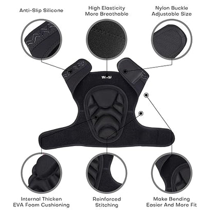 Knee Pad Women Men for Gardening House Working, Floor and Carpet Cleaning, Construction Work, Cleaning Knee Pads With High Elastic Fabric Black M