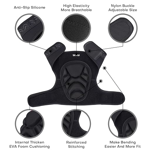 Knee Pad Women Men for Gardening House Working, Floor and Carpet Cleaning, Construction Work, Cleaning Knee Pads With High Elastic Fabric Black L