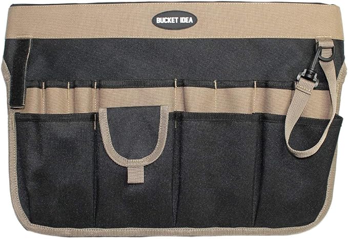 MELOTOUGH Bucket Tool Organizer With 35 Pockets Fits to 3.5-5 Gallon Bucket (Khaki)