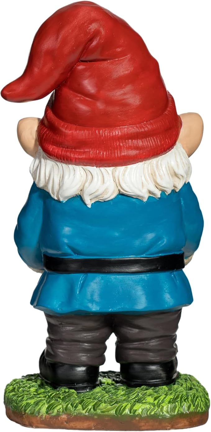 Panda Gnome Garden Statue - 9 Inch Funny Outdoor Gnomes with Wooden Sign - Weather Resistant Yard and Home Decor - Unique Gift for Women, Men, Present for Christmas & Garden Enthusiasts