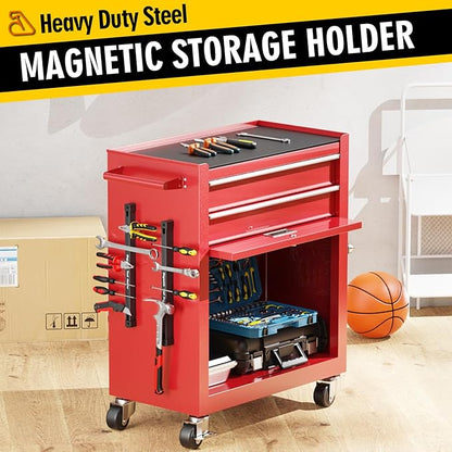 Double Sided Magnetic Tool Holder, 12 Inch Magnetic Tool Bar, Heavy Duty Wall Mount Strip with Ultra Strong Magnet for Garage, Workshop, Jobsite, Shed and Kitchen (2 Pack)
