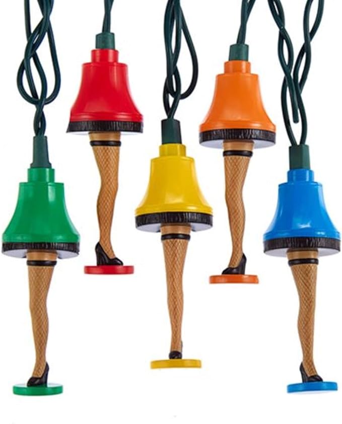 Kurt Adler UL 10 Christmas Story Multicolored Leg Lamp Set Lights, 11.5ft,CS9191