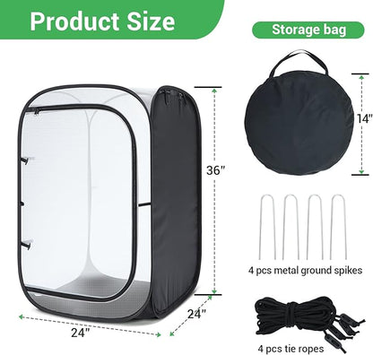 Ohuhu Mesh Plant Cover, Pop Up Garden Plant Protector Strawberry Cover Wind Protection for Plants Outdoor - Plants Screen Covers Tent Protect Fruit, Vegetables Flowers Herbs Outside from Birds Insects