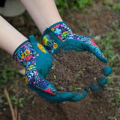 Trifabricy Gardening Gloves for Women, Breathable Leather Garden Gloves with Grip, Thorn-Proof Puncture-Resistant Work Gloves