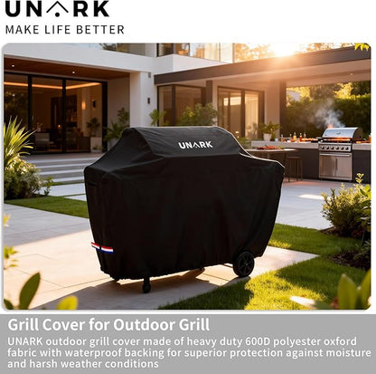 Extra Large Grill Cover for Outdoor Grill 72 Inch, Gas Grill Covers Heavy Duty Waterproof BBQ Covers for Outside, All Weather Protection Grill Cover 72 Inch 72" L x 27" W x 47" H Black