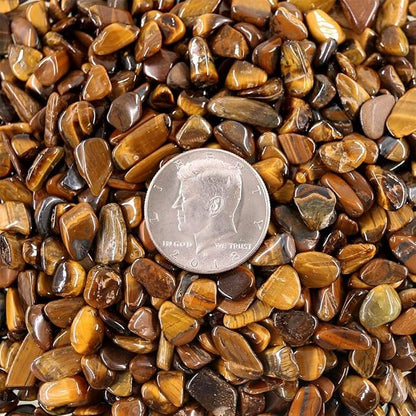 WAYBER Decorative Rocks, 2 Lbs/920g (Fill 1.8 Cups) Tiger's Eye Stones Irregular Gem Pebbles Quartz Gravel for Aquarium Turtle Tank Decoration/Succulent Plants Ornament/Flowerpot Vase Landscape