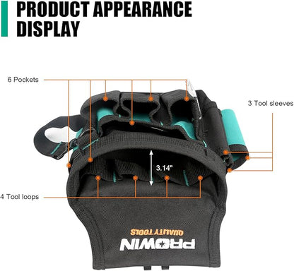 Prowin Organizer Pocket Attachment Durable Electrician West Belt Tool Waist Bag Tool Belt Carpenter Tool Belt