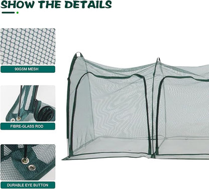 Flexible Net Grow Tunnel - Garden Greenhouse Mesh Cover Growhouse Plant Netting Covers for Protecting Fruit Vegetables Plants Cultivation (5M)
