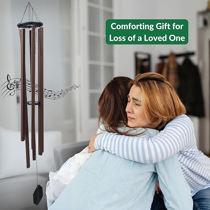 Lambright Chimes Church Bell Large 65" Tall Bronze Personalized Wind Chime, Custom Windchimes for Memorial, Sympathy, Loss, Anniversary for Wife, Friend, Mother, Grandmother, Pet - Made in America