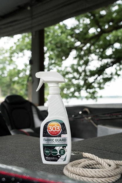 303 Marine Fabric Guard for Boat Covers & Canvas, 16 oz | Restores water and stain resistance on boat covers, canvas, and marine fabrics.