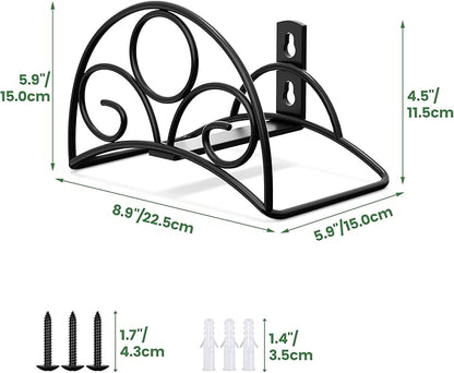 Metal Garden Hose Holder - Wall Mounted Water Hose Holder - Hose Hanger Heavy Duty for Water Hose Extension Cords Vacuum Hose