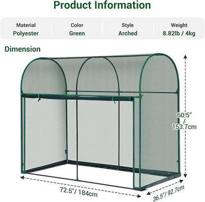 Ohuhu Crop Cages for Garden Plant: 6x3x5 Ft Tent Cage, Plant Netting Cover with Zipper, Garden Bed Cover, Plant Cover from Animal Wind-Resistant Garden Cage for Fruit Vegetable Flower