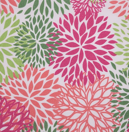 RSH DECOR Deep Seating Cushion with Pillow Back | 23.5” x 25” Seat | Water and Fade-Resistant Spun Fabric | Outdoor Chair Cushion Set for Patio Furniture |Floral Blooms Harmony Pink