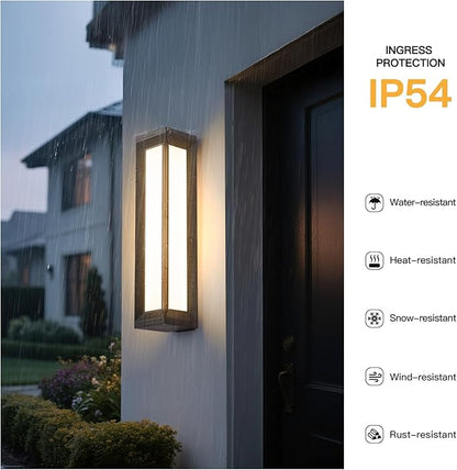 Outdoor Wall Lights Exterior, 26" Large Wall Sconce for House, 3000K LED Outside Front Door Light Fixture Wall Mount, Modern Porch Lights Waterproof Garage Lamp Patio Lighting Entryway Lantern