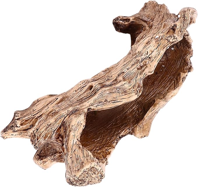Pilipane Artificial Driftwood Planter Realistic Resin Succulent Planter Vintage Tree Root Stump Log Like Flower Container Pot for Home Garden Decoration Indoor Outdoor Use