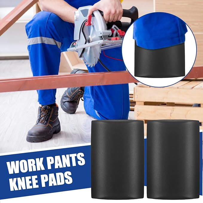2 Pairs Knee Pads Inserts for Work Pants Double Foam Cushion Knee Pads Inserts for Tactical Pants, 6 x 9 Inches Soft Construction No Strap Knee Pad Soft Inner Liner for Men