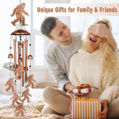 Bigfoot Wind Chimes for Outside, Metal Windchimes Outdoors, Bigfoot Gifts for Women/Men, Memorial/Birthday Gifts, Garden Decor for Outside, Patio or Yard, Durable Chimes for Outdoors