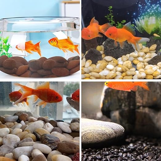 YISZM 20lbs Red River Rocks for Landscaping, 2-3 Inch Natural Pebbles for Indoor Plants, High Polished Decorative Stones Vase Filler Fish Tank Aquariums Garden