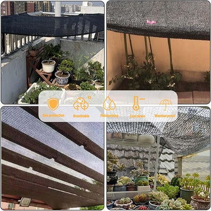 Cool Area 40% 8x12ft Sunblock Shade Cloth Cover Mesh UV Resistant Net for Garden Flower Plant Greenhouse, Black