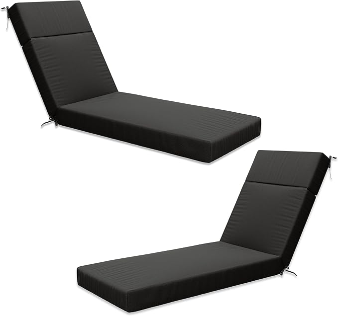 Chaise Lounge Cushion for Outdoor Furniture, Waterproof Fade and Tear Resistant Lounge Deck Chair Cushions for Patio Lawn Pool Resort Hotel