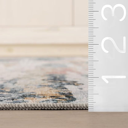 Dash & Albert Blaire Mineral Machine Washable Rug, 6 X 9 Feet, Multicolored Graphic Pattern