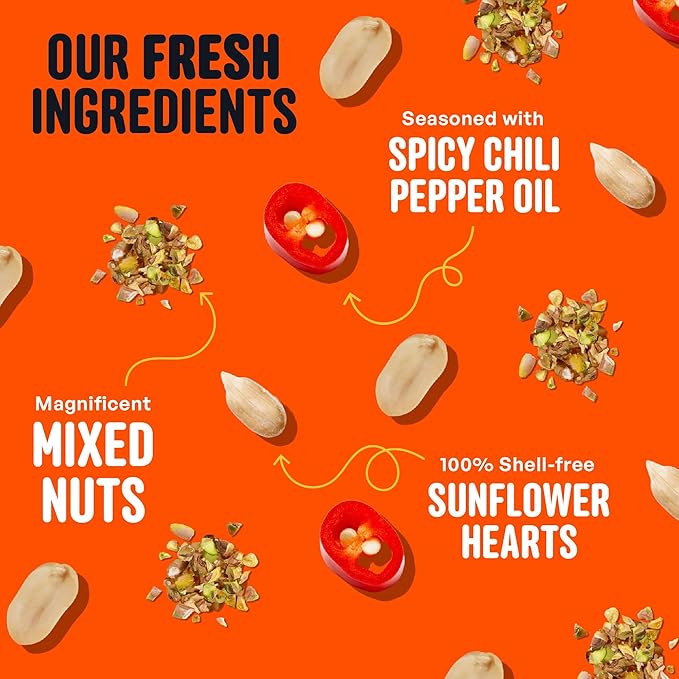 Cool Birds No Mess Sad Squirrels Hot Bird Seed – 10 lb. Spicy Shell-Free Blend with Peanuts, Sunflower Hearts & Chili Pepper Oil – No Waste, Squirrel-Resistant Bird Food for Outside Feeders