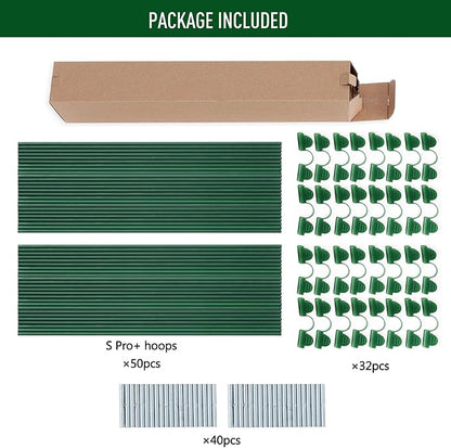 MAXPACE Greenhouse Hoops for DIY Grow Tunnels Less Than 2.7ft Wide, Rust-Free Fiberglass Support Hoops Frame for Garden Fabric, Plant Support Garden Stakes, Gardening Supplies, 50pcs