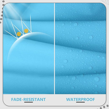14 Piece Outdoor Patio Waterproof Cushion Covers, Fits 6-Seat Wicker Rattan Sectional Couch Chair Furniture Cover Replacement Set - Fade-Resistant Patio Cushion Covers with Zipper